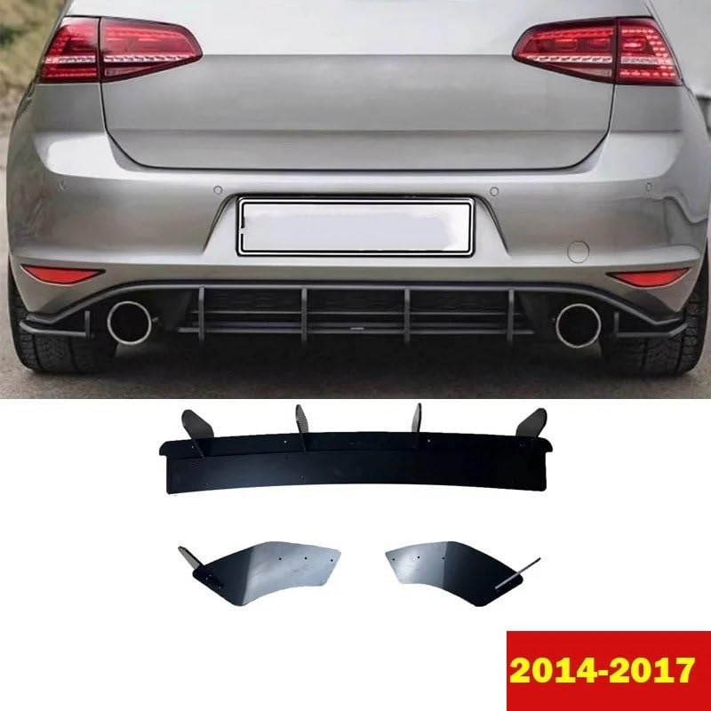 Difusor trasero de parachoques estilo V2 para Golf 7 MK7 GTI 2014-2017 4