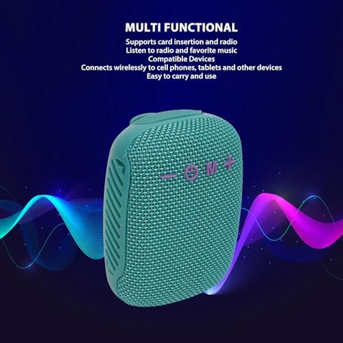 Pomya Cycling Bluetooth Speaker, Wireless Bike Speaker with Bracket, IPX4 Water Proof Outdoor Sports Cycling Speakers with Dual Pairing, 500mAh Battery, Support Memory Card Radio (Blue)