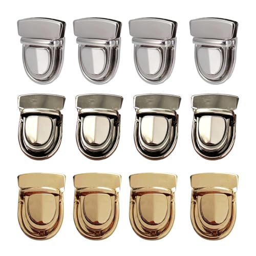 Set Variopinto: Il set include 12 serrature in colori assortiti: Oro chiaro*4, argento*4, nero pistola*4