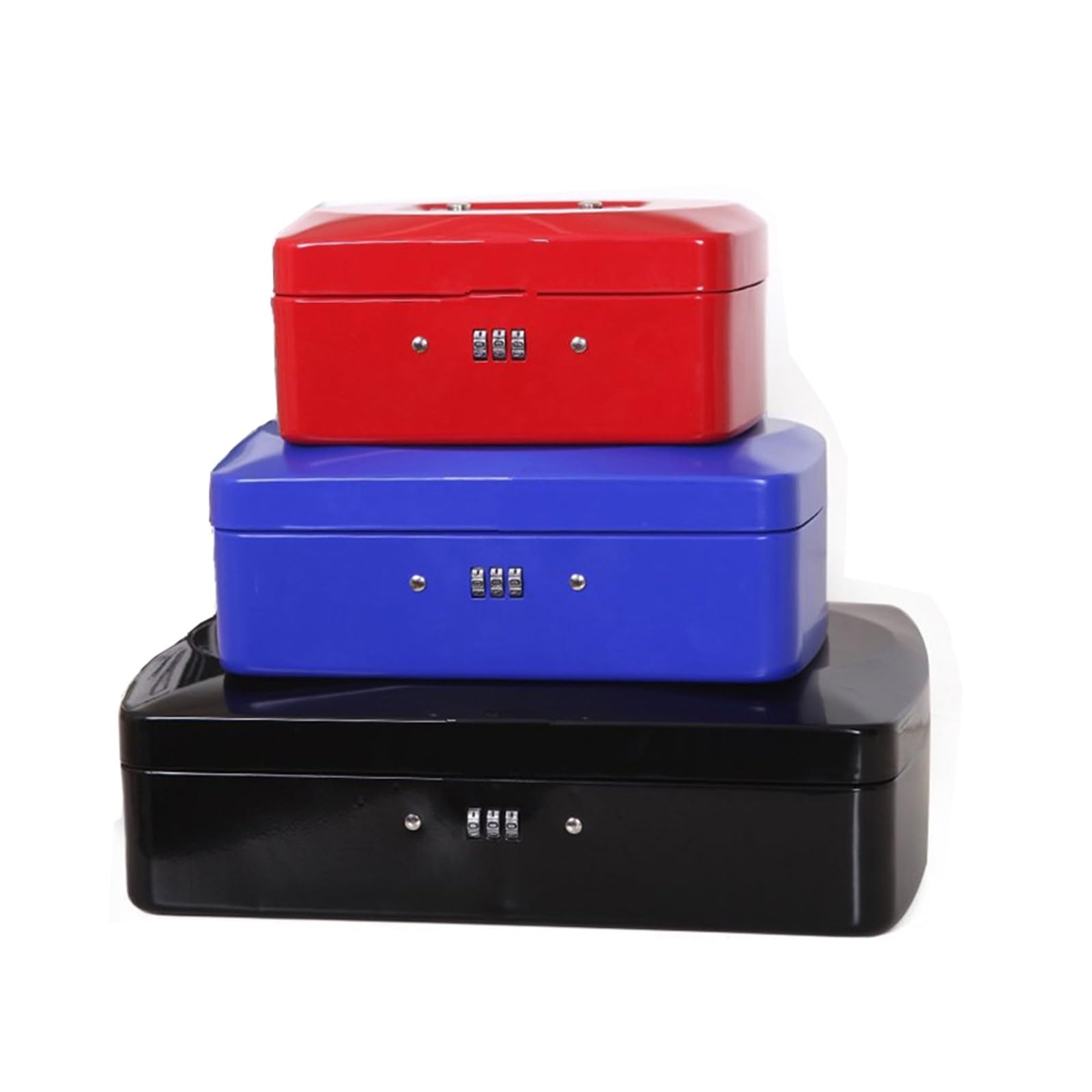 Mini armario de llaves de acero inoxidable con cerradura de seguridad, caja fuerte pequeña para el hogar y la oficina, 3 tamaños (L XL XXL) ideal para espacios de alquiler (XL, negro)