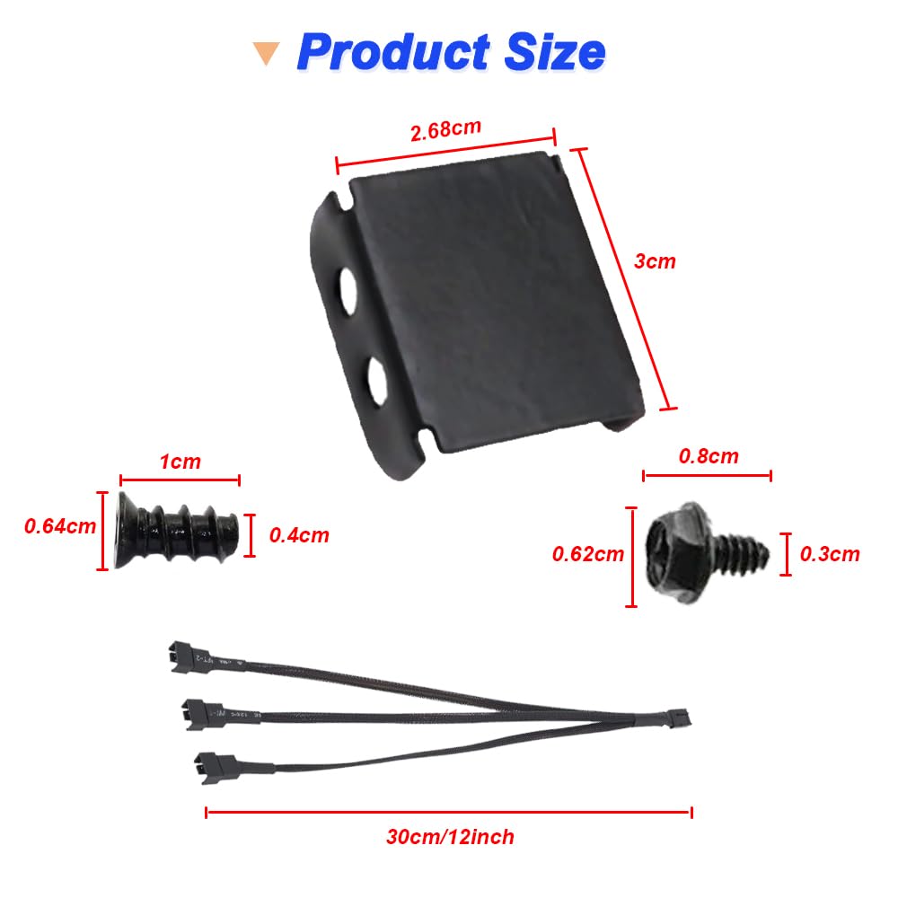 Podwójny stojak do montażu wentylatora PCI zestaw wsporników gniazda, 12 cm, wentylator komputerowy, chłodnica do samodzielnego montażu, narzędzie do GPU, z rozdzielaczem wentylatora PWM
