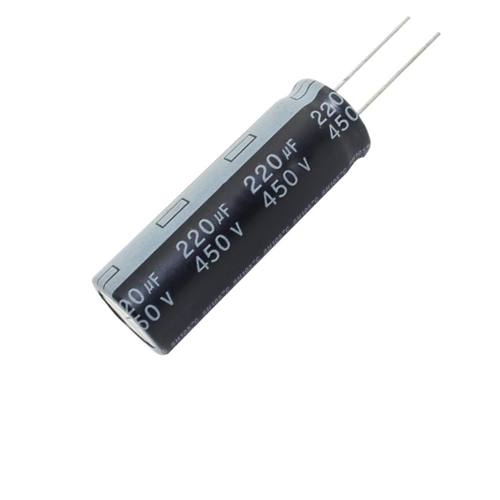 Condensateur 450V 220uF résout les chutes de tension, électrolytique aluminium 18x50mm