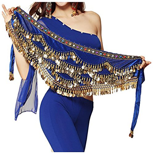 VRITRAZ Women's Velvet Belly Dance Hip Scarf Waistband Belt Skirt...
