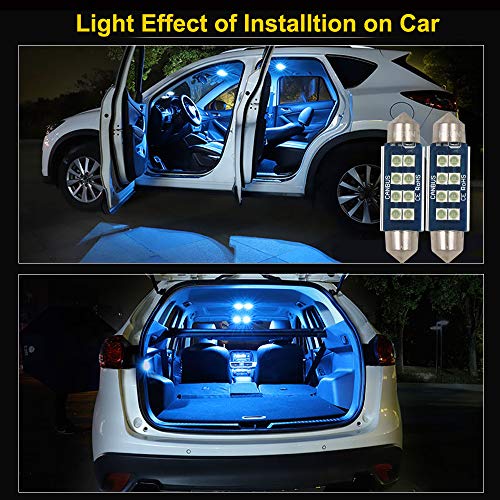 HSUN 42mm LED Festoon Interior Bulbs Ice Blue 2 Pack miniatura 6