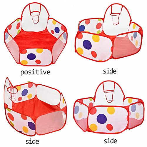 Bambini-Piscina-Tenda-Piscina-Palline-Gioca-a-Tent-6-Lati-Pop-Up-Pieghevole-Pool-Palline-Mare-Toddler-Playhouse-con-Playpen-e-Custodia-con-Cerniera-per-Interno-Allaperto-AttivitDivertenti