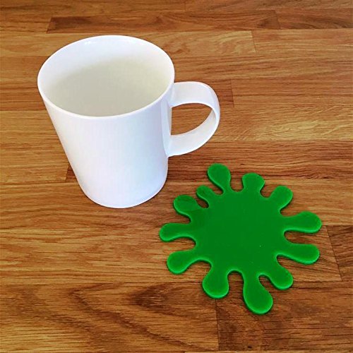 Super Cool Creations Coasters - Splash Shaped - Bright Green - 6 Set — image 1