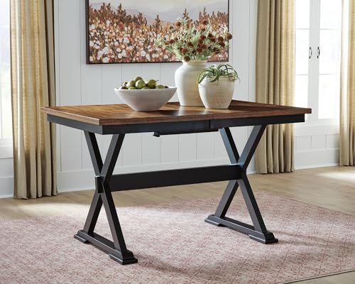 Image of Signature Design by Ashley Farmhouse Counter Height Dining Table, Brown