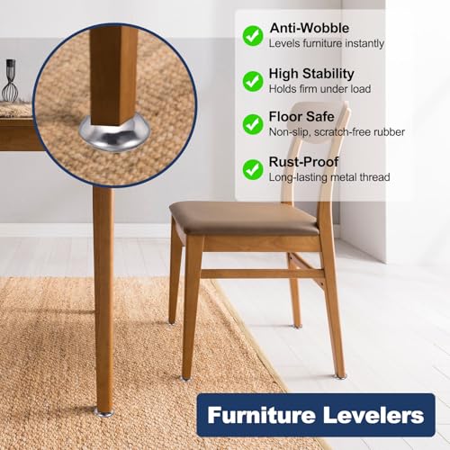 Patas niveladoras de tornillo M8 con tuercas para regular altura de muebles 5