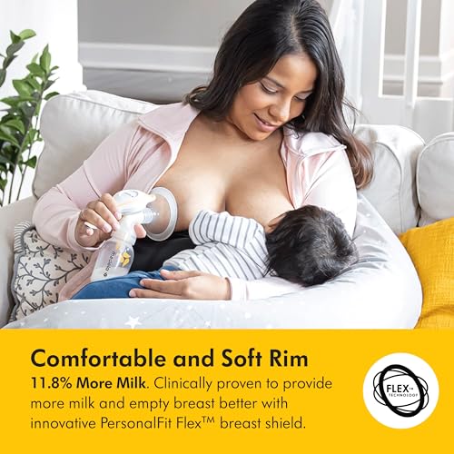 Image of Medela Perfect Pair Bundle with Medela Harmony Manual Breast Pump & Silicone Breast Milk Collector, Lightweight and Discreet, Made Without BPA