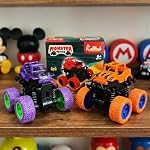 Kriddaank Pack of 2 4×4 Monster Truck for Kids – Friction Powered Stunt Cars with 360° Spin Action – 4WD Push and Go Toy Vehicles for Toddlers, Boys & Girls Aged 3-7 Years (Multicolor)