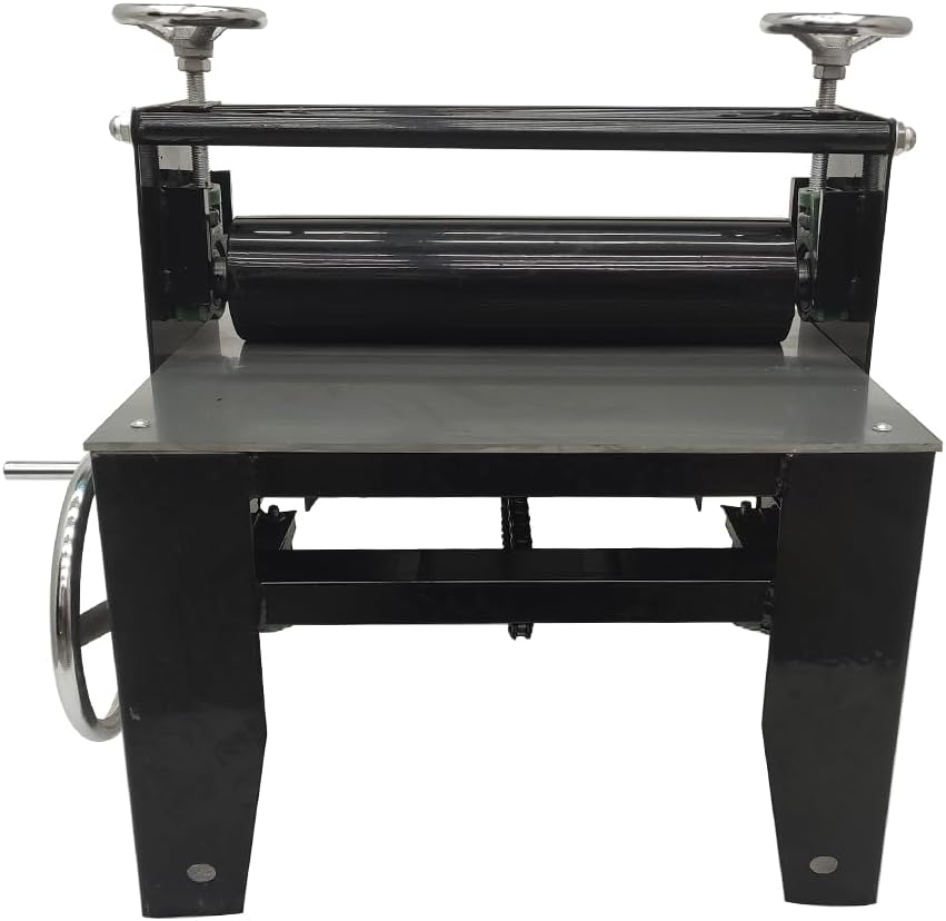 JARYANNIX Manual Clay Plate Machine Slab Roller 28x17.7in Tabletop Pottery Making Ceramic Clay Print Machine 1.77in Adjustable Thickness for Pottery Art