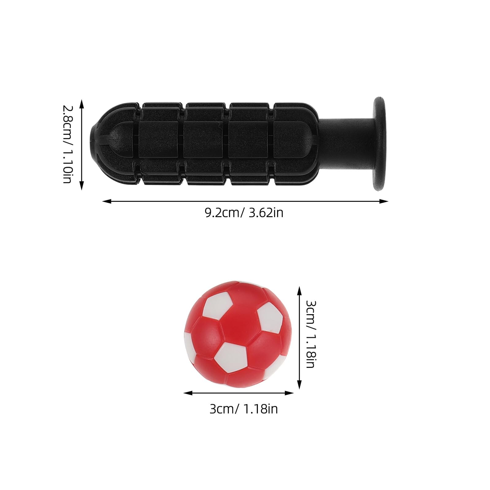 Anneome Tischfußballzubehör Satz mit Griffteilen, Endkappen und 32mm Bällen