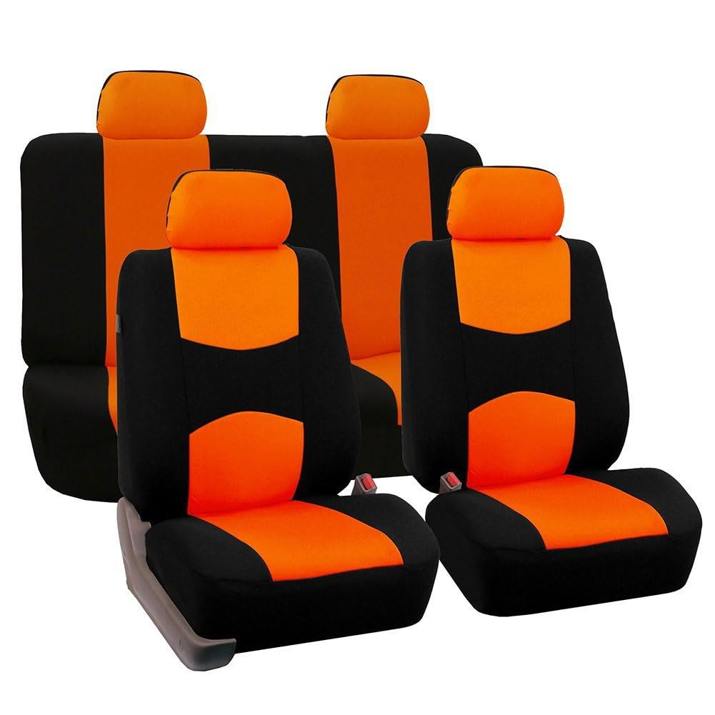 ZZZZS Voiture Ensembles De Housses Siège pour Opel Astra(4door) 2008 2009 2010, 9pcs Housse de Siege Tissu Protection Couverture Siège Nonslip Accessoire,E/Orange