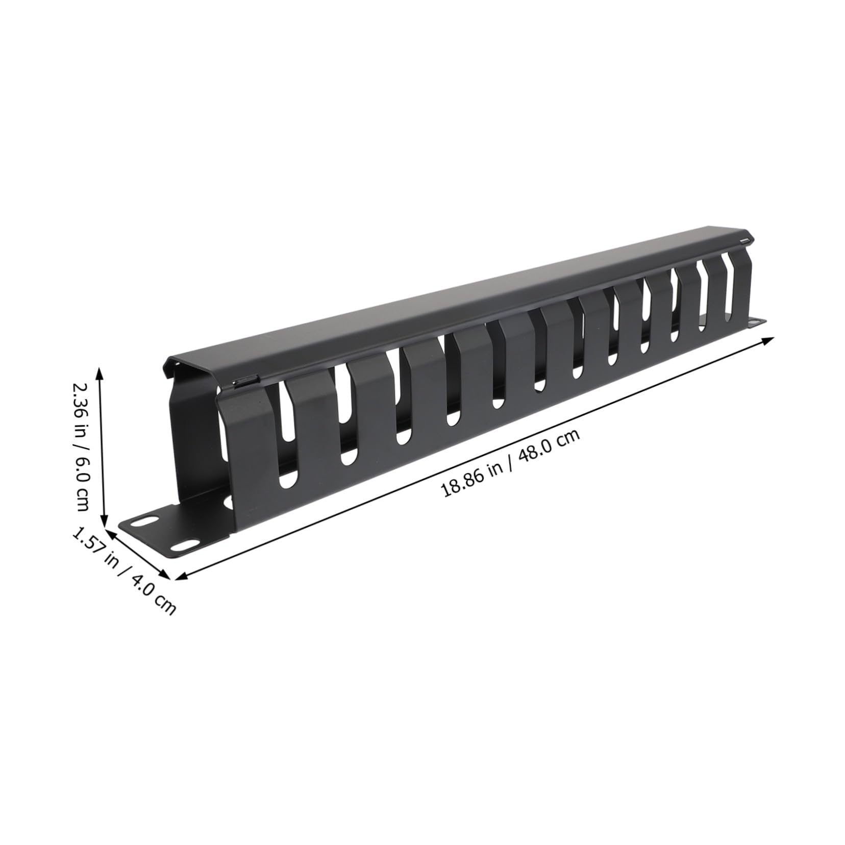 Organisateur de Câbles Métallique Emplacements Support Horizontal Réglable pour Gestion Réseau Bureau Hôtel et Facile à Installer
