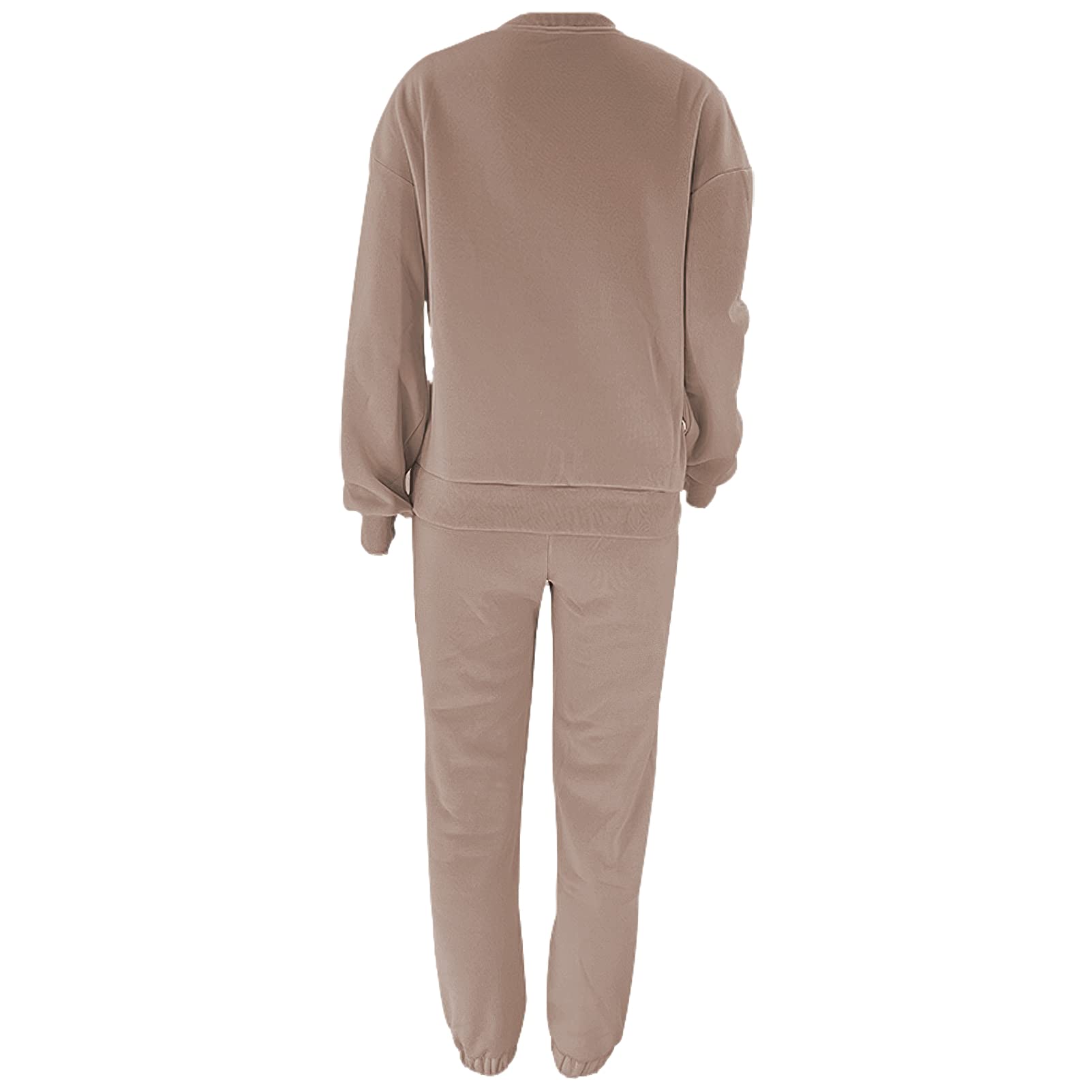 amropi Chándal de Mujer Sudadera Pullover de Lana y Pantalones Conjunto de Ropa
