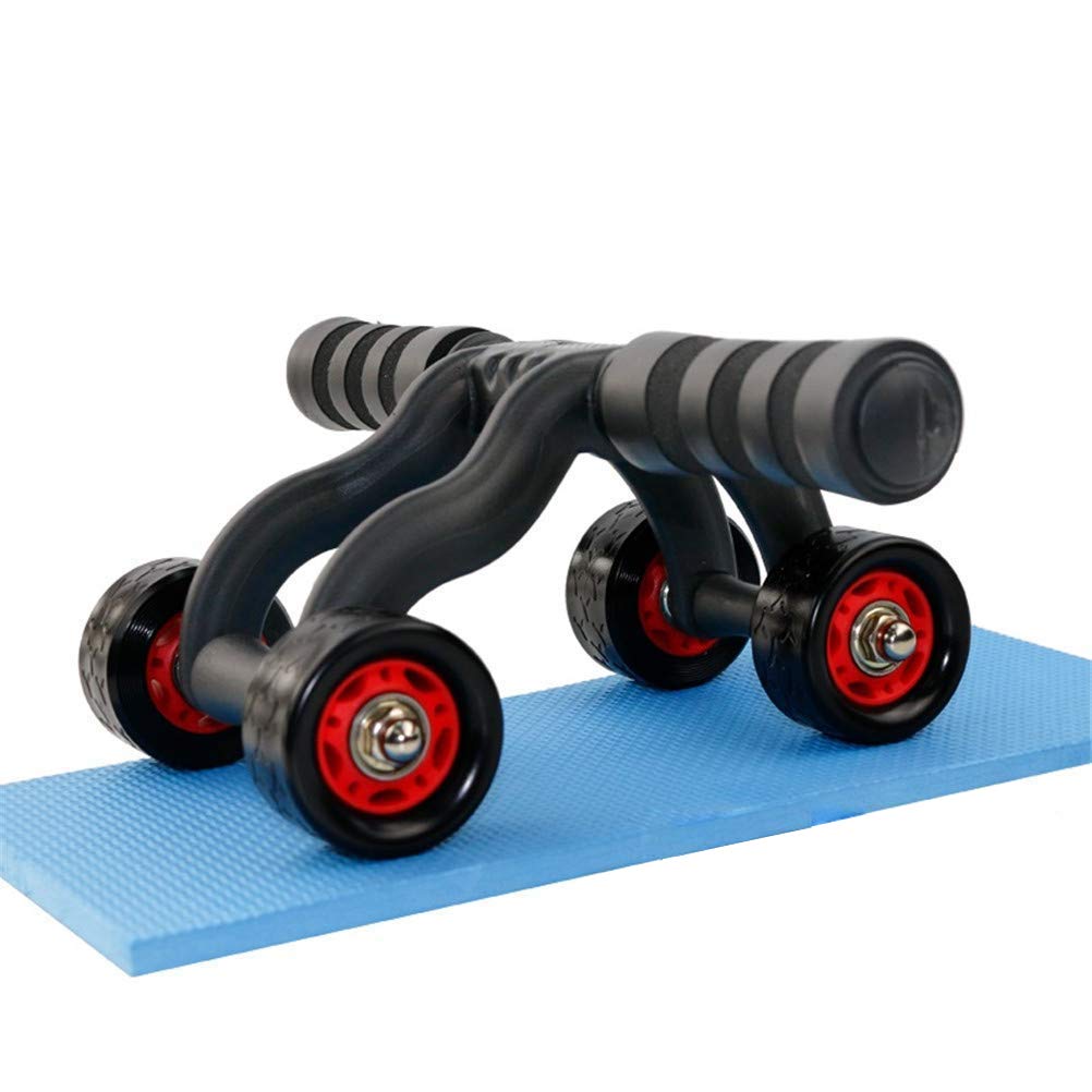 GBEX Automatic Rebound Design 4 Wheel Ab Roller with Knee Mat - Abdominal Workout Fitness Exercise Equipment-image-5