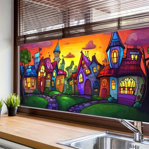 Vinilo decorativo HOMETITUTE diseño vidriera 100x45 cm miniatura 4