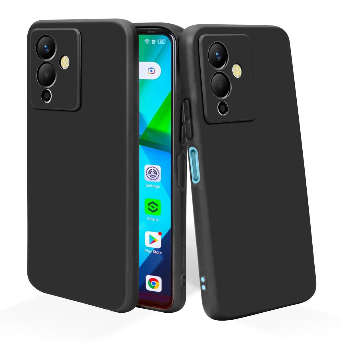 PrintWhiz Soft Silicone Case for Infinix Note 12 5G, Black - Image 1