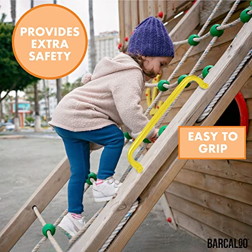 37 Inch Playground Accessories Metal Safety Handles Long Yellow Grab