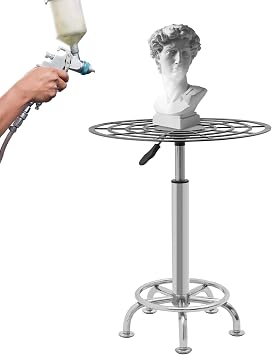 360 Rotating Spray Paint Rack, Height Adjustable, Painting Spraying Stand, 176 LBS Load, Stainless Steel Rotation Spray Painting Table for Cabinet Doors, Car Body, Model, Statue