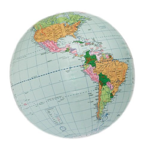 48" Circumference Inflatable World Globe