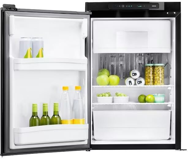 THETFORD Absorberkühlschrank N4090E+, 89L, 54,3x52,5x82,1 cm, Gas/Strom, Mattschwarz, LED Display, Automatisches Abtauen