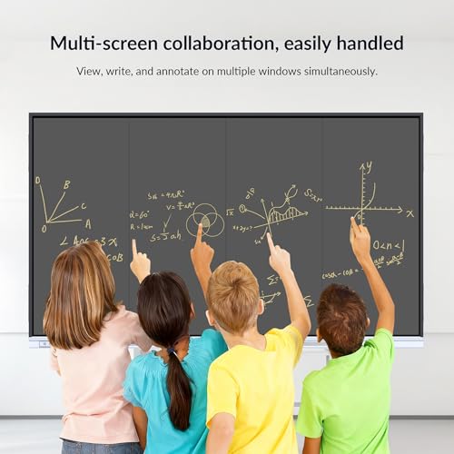 Image of 55 Inch Interactive Whiteboard with Mobile Cart, Smart Board for Classroom, Digital Whiteboard with Google EDLA-Certified(Wall Mount Included)
