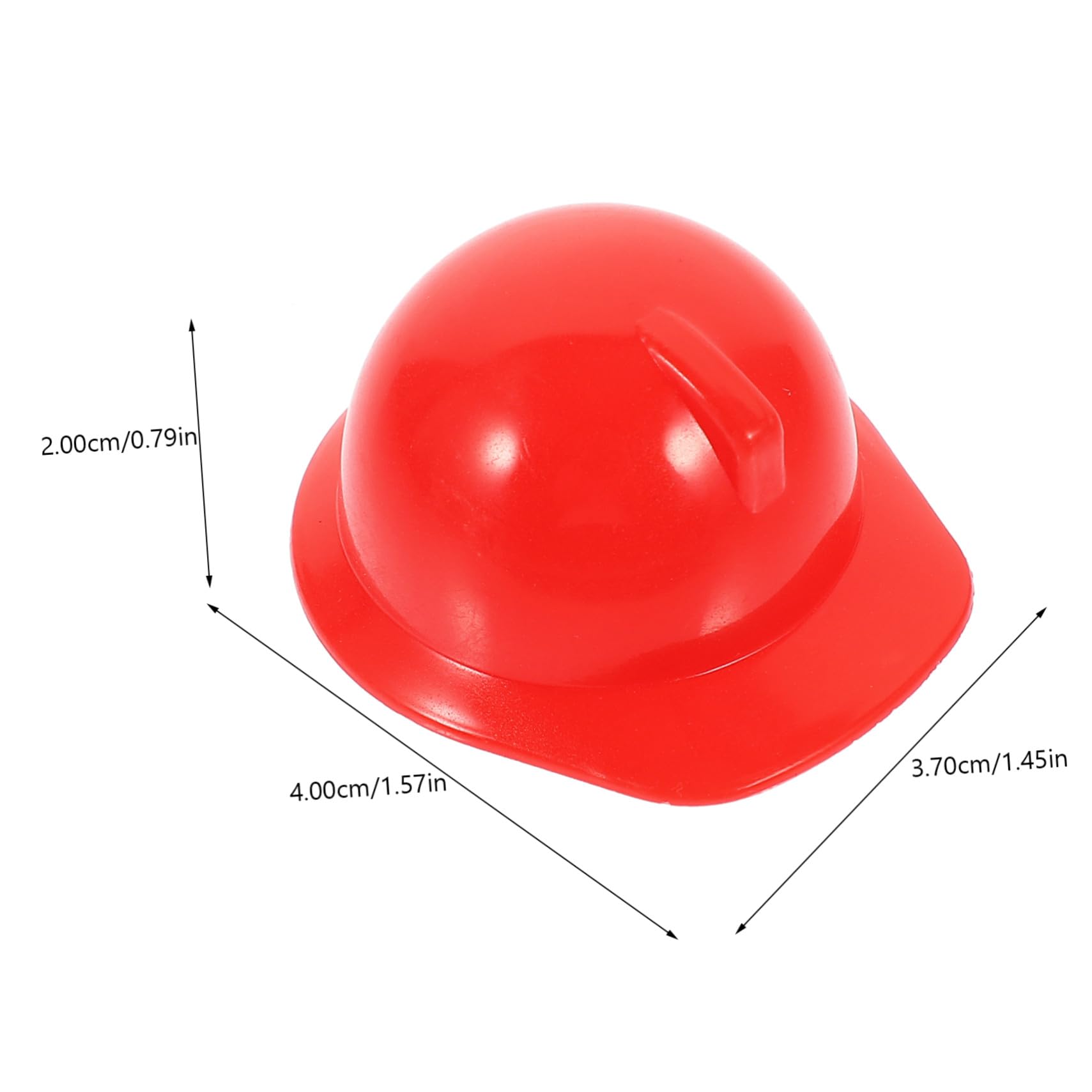 Mini Protector de Seguridad en Rojo, 20 Piezas, Plástico | Sombrero de Construcción Miniatura, Accesorio para Muñeca y Mascota, Uso Exterior y Espectáculos