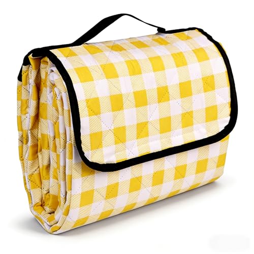 Wapodeai Outdoor Picnic Blankets, 60''x 80'' Waterproof and Foldable -