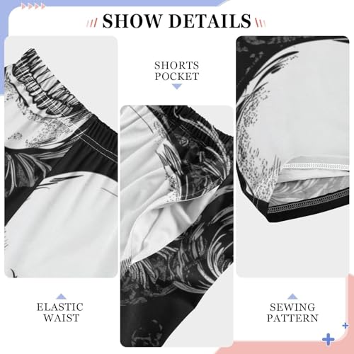 ZZXXB Skull Swirl Boys Long Pants Soft Trousers Elastic Waist Kids Lounge Bottoms with Pockets S-XL4