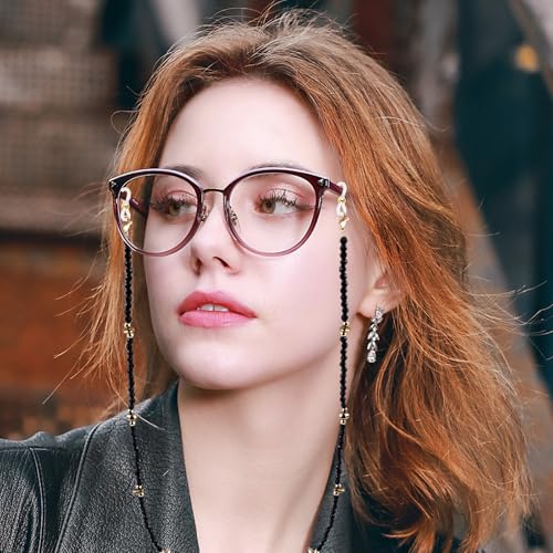 Image of BILIONE Beaded Eyeglass Chains, Eye Glasses Strap Around Neck for Women and Men, Sunglass Holder Hanger Lanyards, Gold