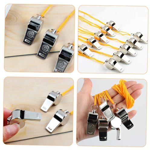 Set de 10 silbatos metálicos para árbitros miniatura 3