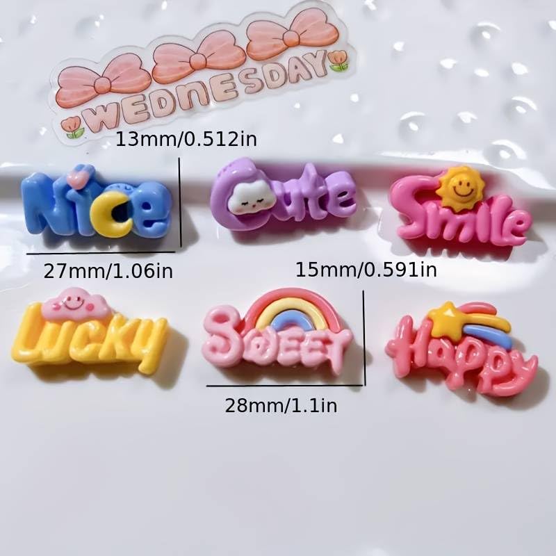 DMW 6 Pieces Super Cute Kawaii Slime Charms, Cute Slime Charms Resin Flatback 3D Decoration for DIY Craft Making, Scrapbooking, Mobile Phone Case, Jewellery Making, Hair Clip (All Mix2) 2