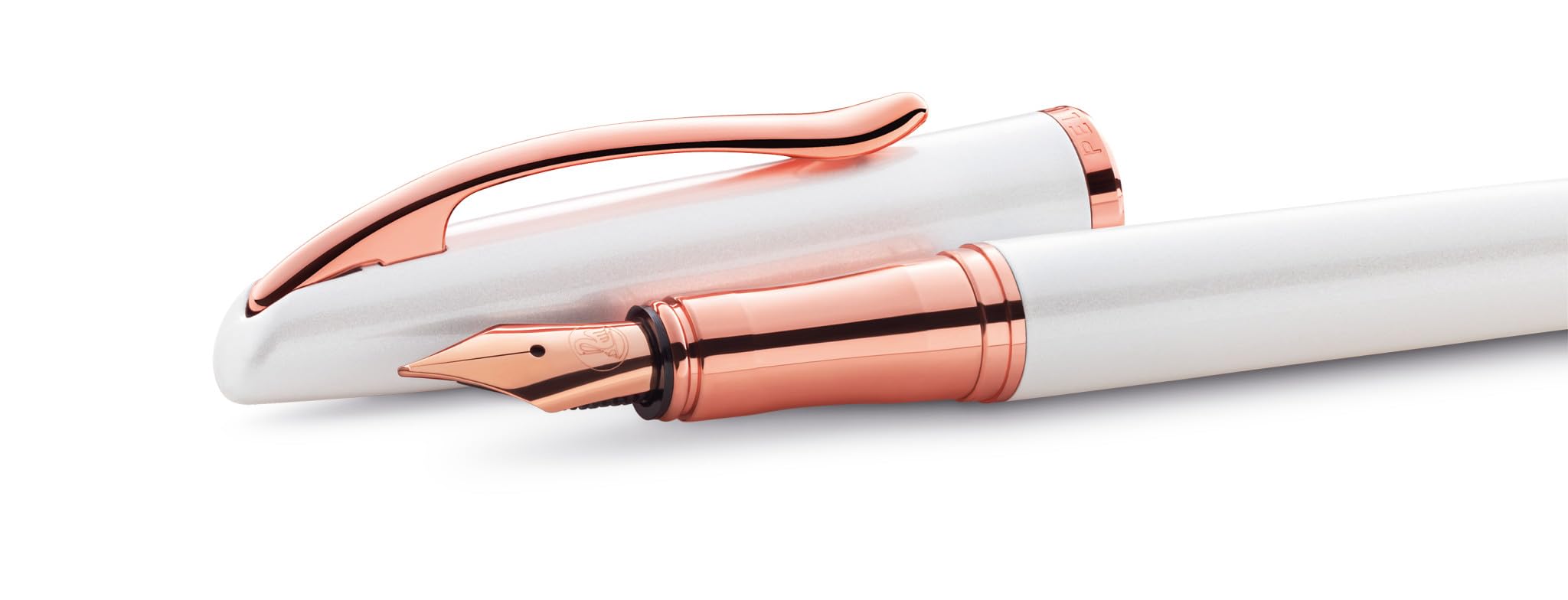 Pelikan Jazz Noble Elegance R/P36 - Penna roller e penna stilografica con incisione regalo, penne uniche con nome, regali personalizzati (madreperla bianca)