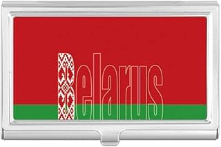 Belar Country Flag Name Business Card Holder Case Pocket Box Wallet
