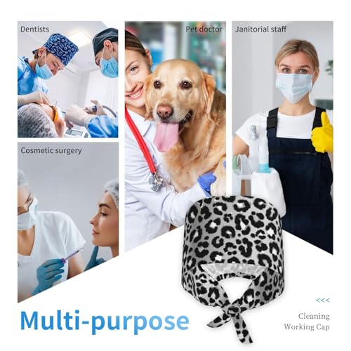 Image of Breathable Working Cap with Adjustable Sweatband Scrub Cap for Men /Women | Breathable Working Cap with Adjustable Sweatband Scrub Cap for Men /Women