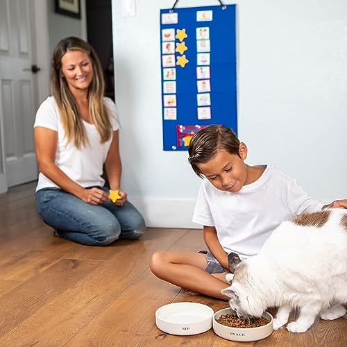 Large Visual Schedule for Kids with Autism - Morning Bedtime Routine Daily Calendar for Kids with 72 Activity, 10 Blank Cards & 15 Stars- Wall Communication Chore Chart Responsibility Planner - Image 3