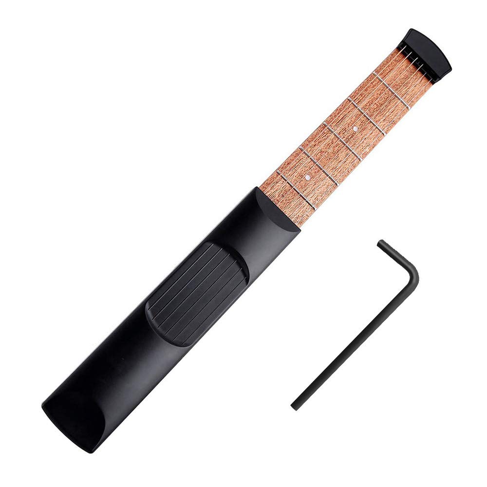 Guitare de poche 6 cordes modèle 6 cordes portable pour guitare de poche entraînement d’accords en bois de sapele pour les entraîneurs débutants Noir - Les Beatles, Paul McCartney, John Lennon, RIngo Starr, George Harrison Guitare de poche 6 cordes modèle 6 cordes portable pour guitare de poche entraînement d'accords en bois de sapele pour les entraîneurs débutants Noir