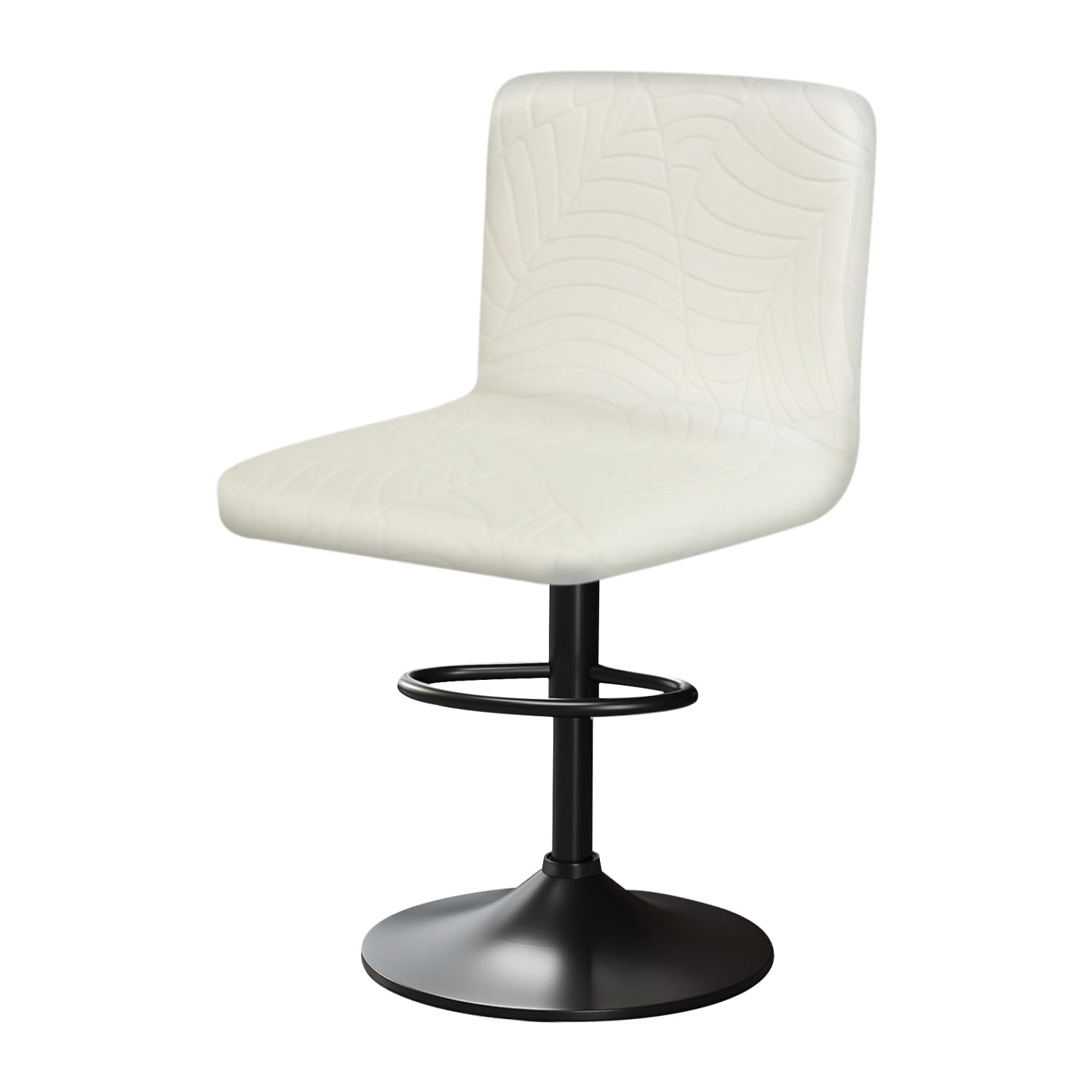 Yingayou White Bar Stool Covers With Back Bar Stools Slipcovers With Backrest Very Soft Elastic And Easy To Install Wrinkle Resistant, Washable, Dustproof (1, )
