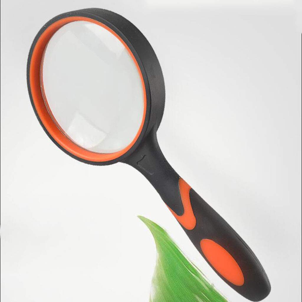 20X Lupa antideslizante de mano 100MM Lente grande HD Lectura Lupa portátil, 20x Lupa de mano con luz LED HD 10 Niños mayores Alumnos con visor de insectos Anciano leyendo 30 Portátil 100 Alto 1 The