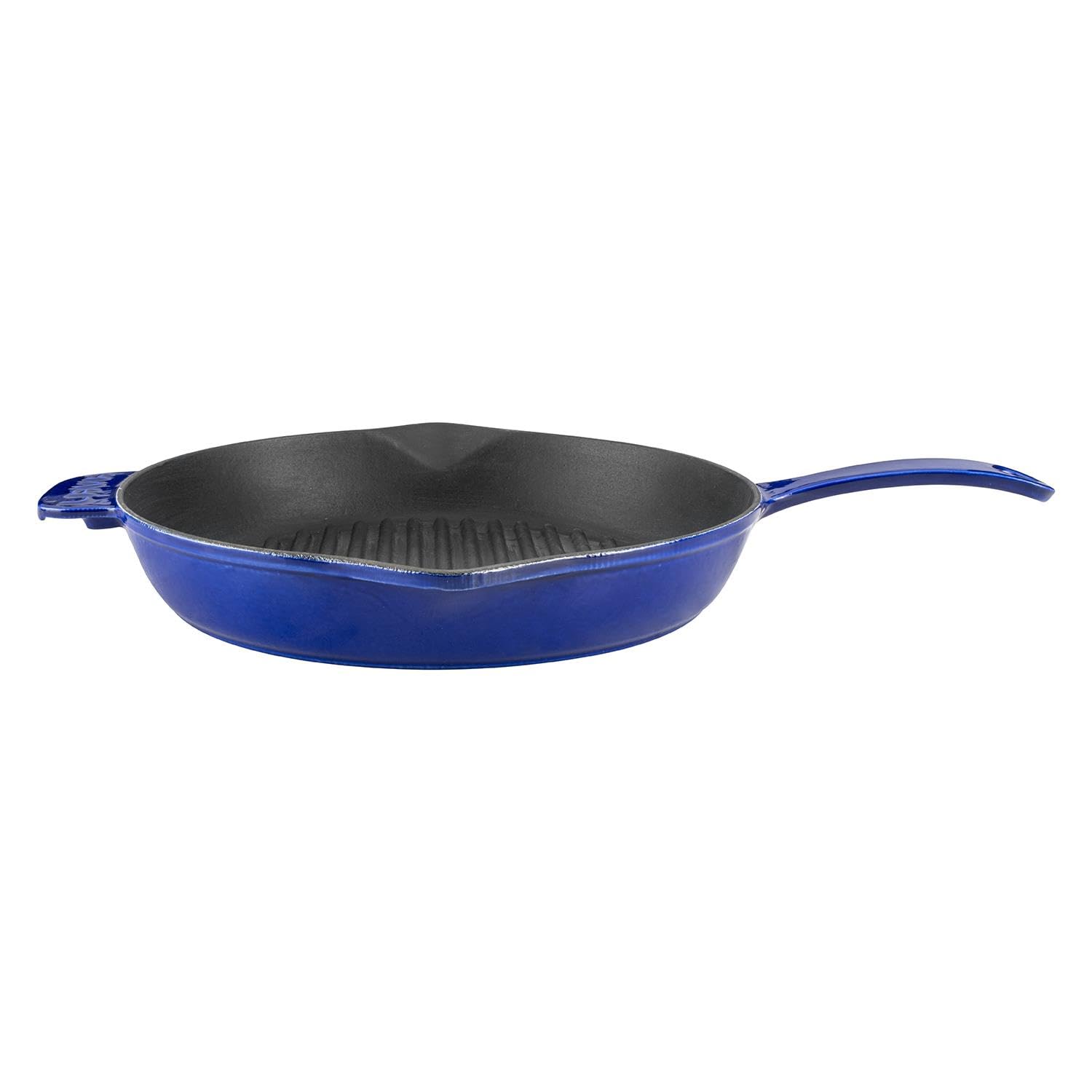 Lava Premium Serisi - Döküm Izgara Tavası, Yuvarlak, 28 cm, Yekpare Saplı, Emaye, Majolik Mavi