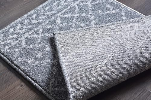 ＲＵＧＳ‐ＦＡＣＴＯＲＹ 玄関マット 室内 おしゃれ 北欧 ウィルトン織り モロッコ グレー 50 x 80 cm 長方形 [5]