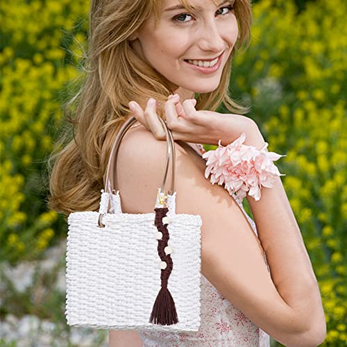 Kit de llaveros de macramé paso a paso con hilos de algodón y tutorial 6