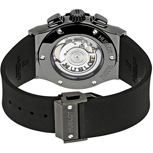 Hublot Classic Fusion Automatic Chronograph Black Magic Matt Carbon Fiber Dial Black Rubber Mens Watch 521.cm.1771.RX3