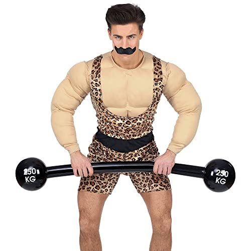 W WIDMANN MILANO Party Fashion 0518B - Aufblasbare Scheibenhandel, 120 cm, Bodybuilder, Fitness, Karneval, Mottoparty