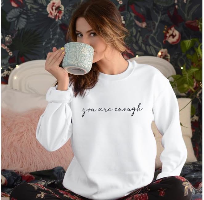 JINTING You Are Enough Sweatshirt for Women Mental Health Dear Person Behind Me Hoodie Shirt Inspirational Pullover Top - Image 2