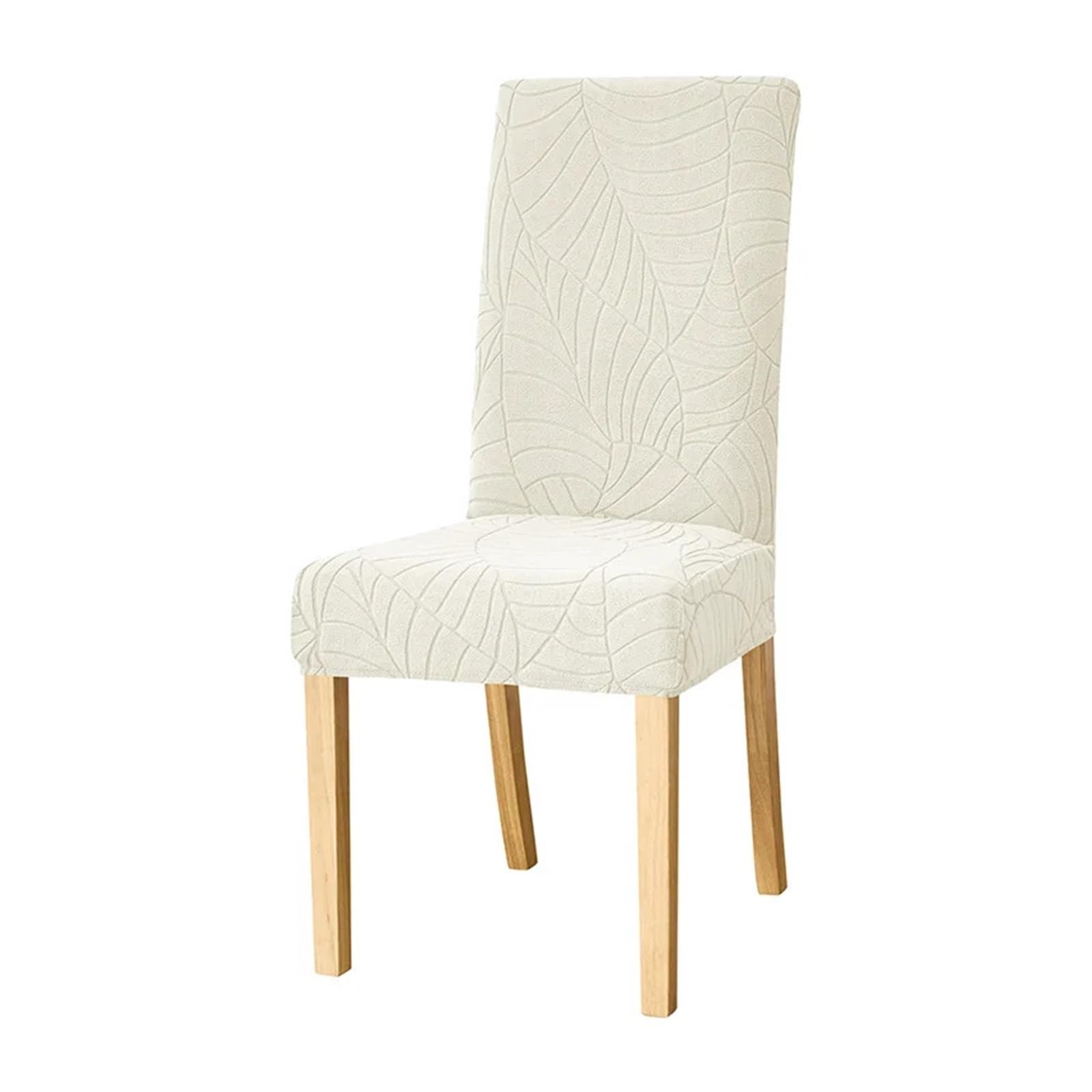 CYMMIYT Chair Covers Elastic Jacquard Chair Covers For Dining Room Stretch Universal Slipcover Solid Color(Color 1,4PCS)