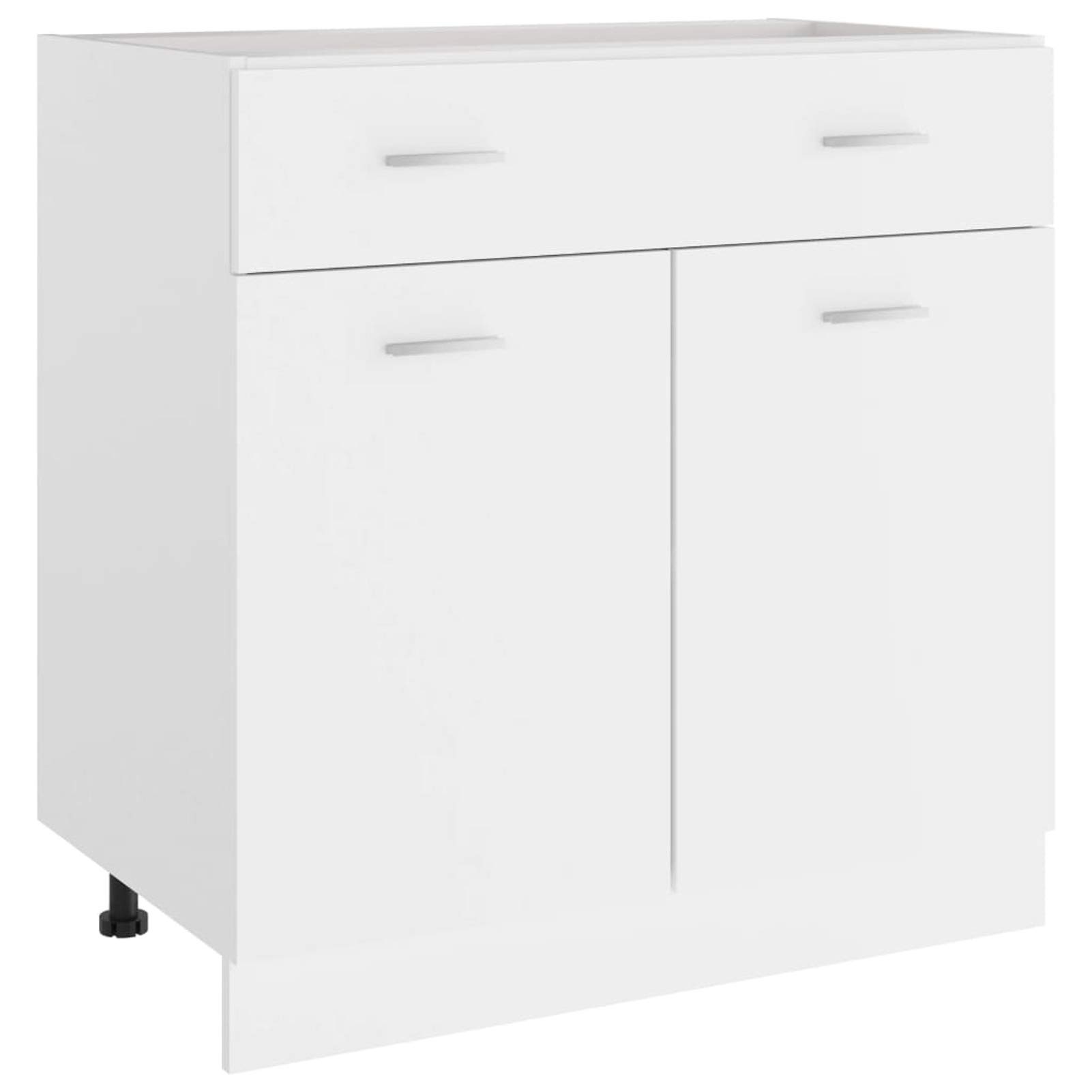 Festnight Buffet Cuisine Meuble de Rangement Armoire de Cuisine Blanc 80x46x81,5 cm Aggloméré
