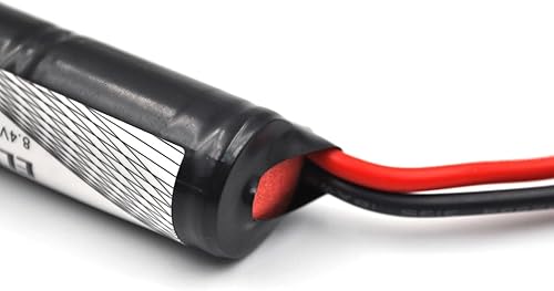 Vista 15 de Paquete de 2 baterías NiMH planas de Airsoft de 8.4 V 1500 mAh con mini conector Tamiya y cargador de equilibrio compatible con pistolas de Airsoft