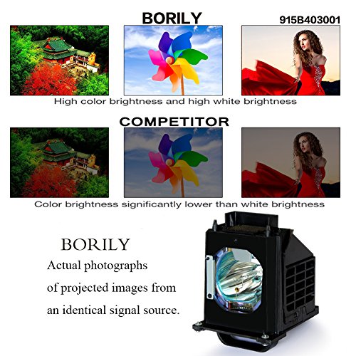 BORYLI 915B403001 for Mitsubishi Replacement Lamp with Housing for WD-60735,WD-60737,WD-60C8,WD-65737,WD-65736,WD-73737,WD73735,WD-82737,WD-82837